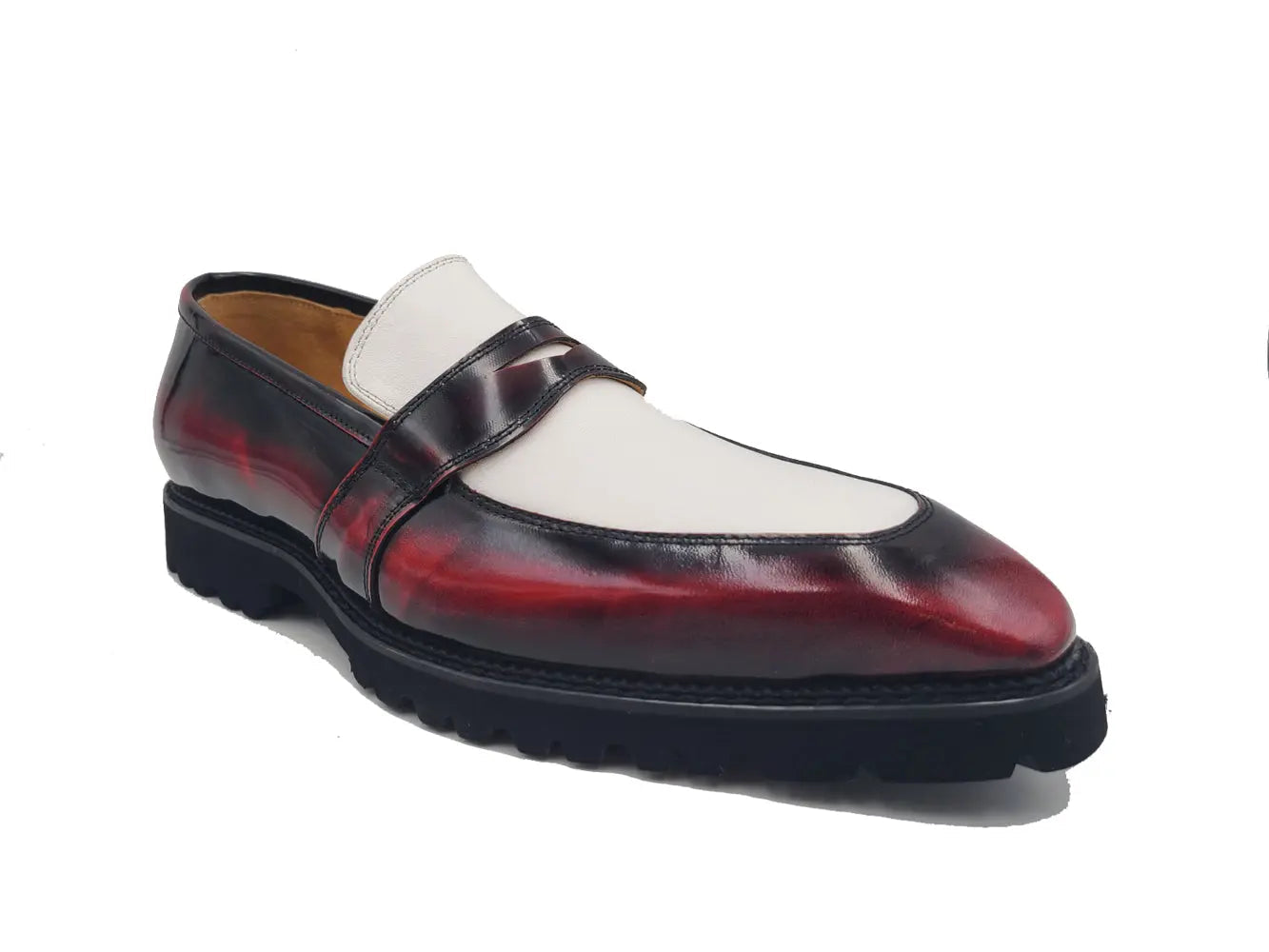 Two Tone Patent Leather Penny Loafer - 7.5