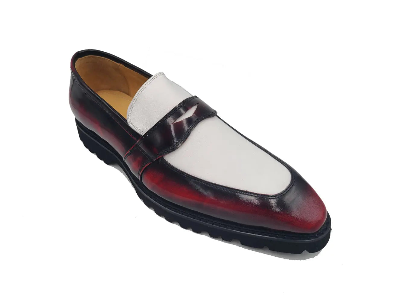 Two Tone Patent Leather Penny Loafer - 7.5