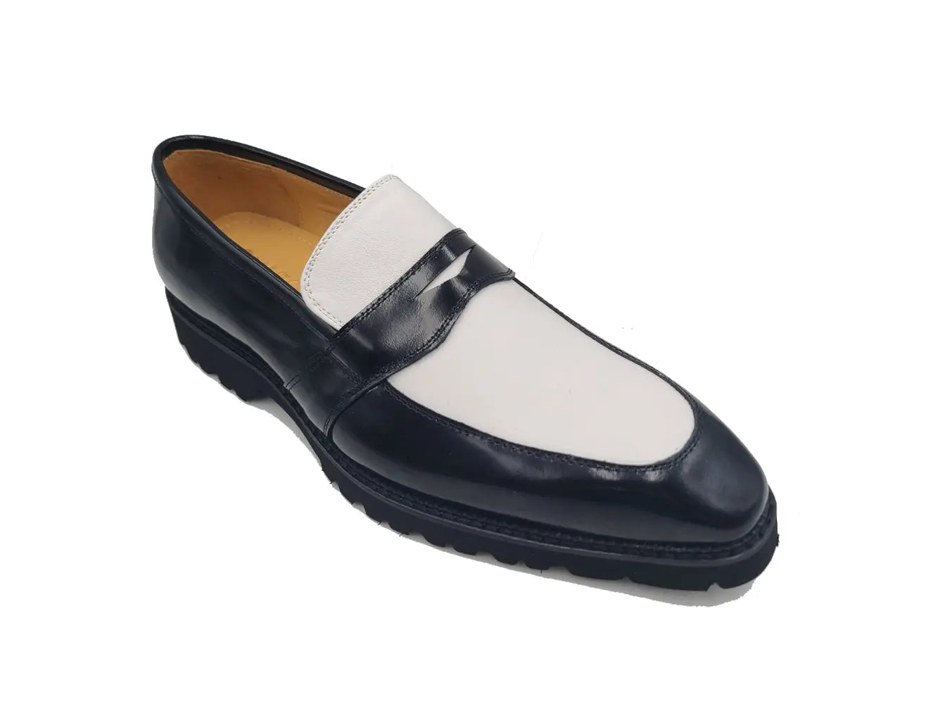 Two Tone Patent Leather Penny Loafer - 7.5