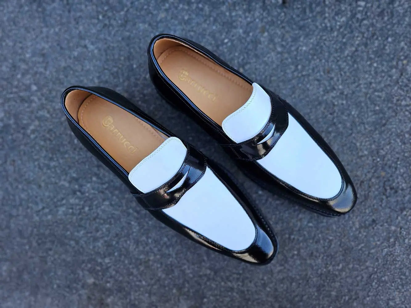 Two Tone Patent Leather Penny Loafer - 7.5