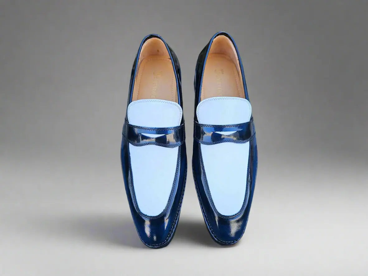 Two Tone Patent Leather Penny Loafer - 7.5