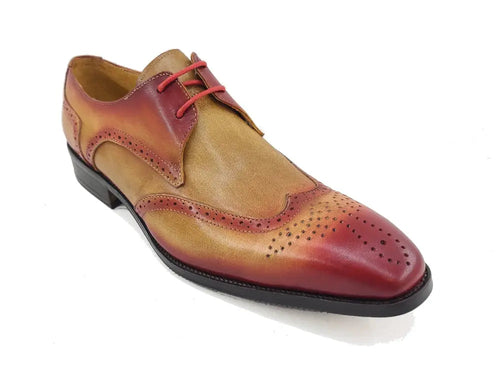 Carrucci Two Tone Wingtip Blucher Oxford