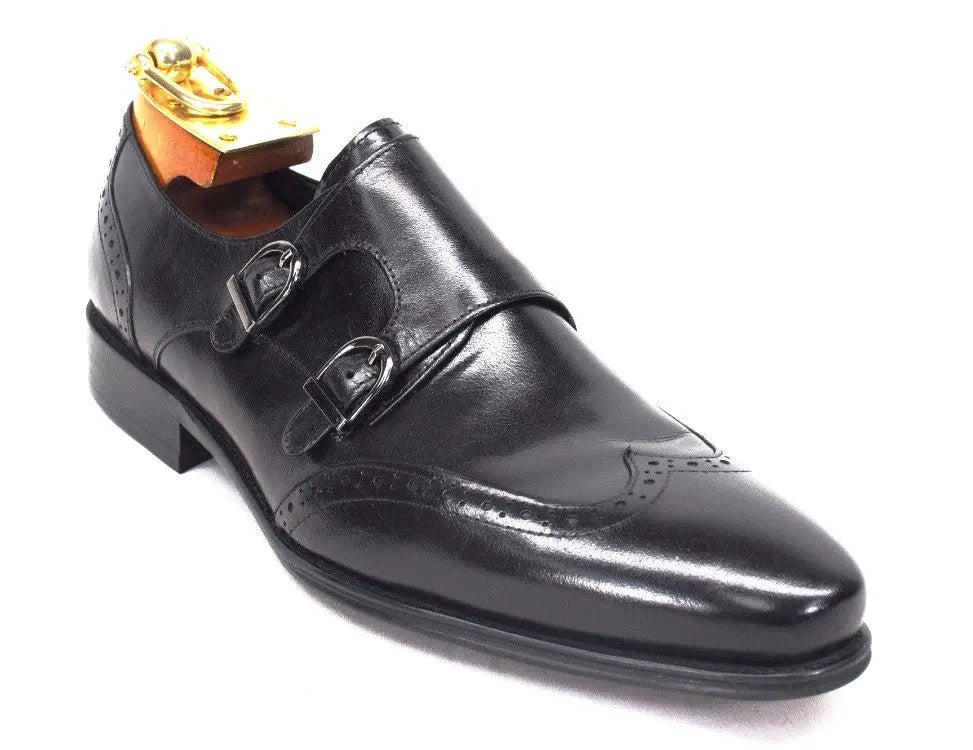 Two Tone Wingtip Double Monk Strap - 7.5