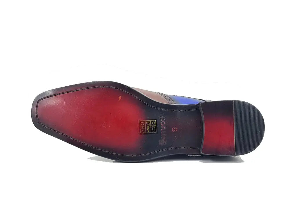 Two Tone Wingtip Monk Strap - 14