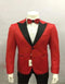 Men's Red and Black Lapel Two Button Dress Suit