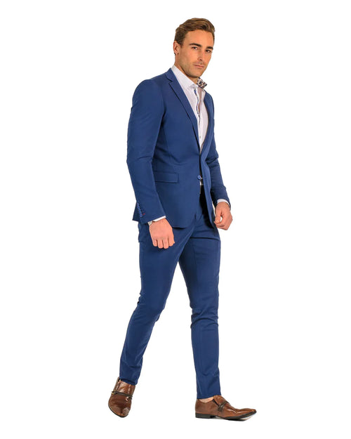 Stretch Fabric - Slim Fitted Suit - "Navy" Light Weight Suit - "Style #"