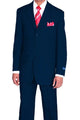 Cheap Priced Suit - Mens 3 Button Classic Fit Poplin Navy Suit