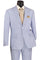 "Modern Fit Men's Seersucker Suit 2PC -  Blue Pinstripe Summer"