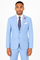 Ultra slim fit light blue suit with notch lapel and matching pants