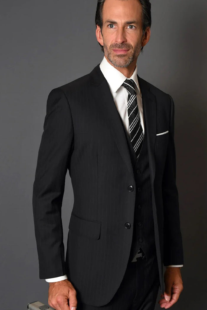 100 Percent  Black Wool Suit - Mens Classic Wool Business  Black Prom 2026 Suits Burgundy Prom 2026 Suits