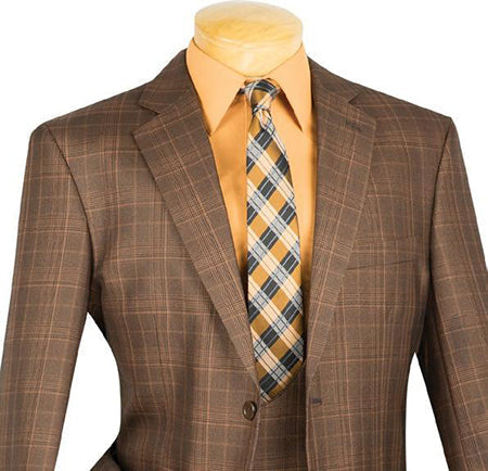 Renaissance Collection - Regular Fit 3 Piece Suit Chestnut - Chestnut