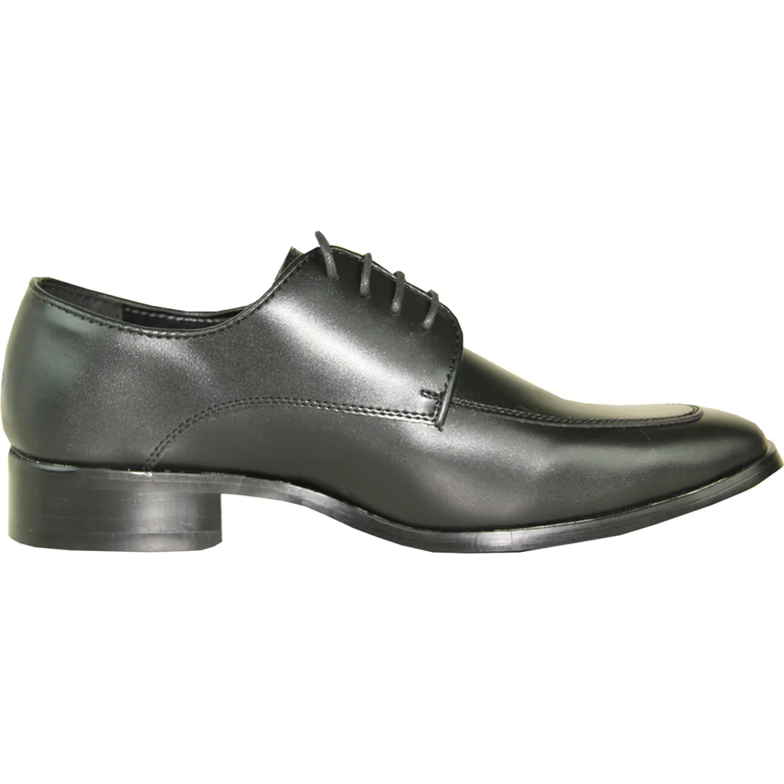 "Black Classic Moc Toe Men's Tuxedo Prom Shoe"