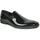 "Black Men's Classic Patent Loafer - Plain Toe Slip-On Tuxedo Shoe"
