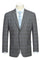 "Classic Fit Men's Two-Button Suit - Dark Grey Windowpane Plaid"