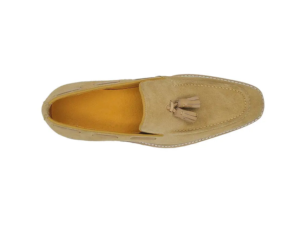 Venetian Suede Loafer with Calfskin Tassel - 7.5