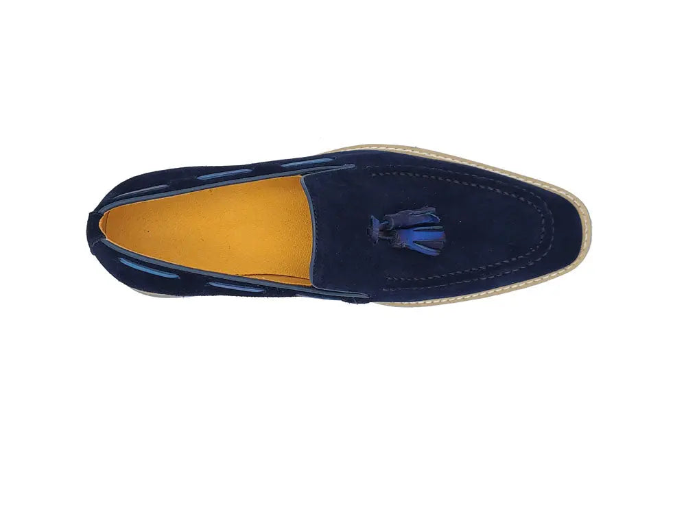 Venetian Suede Loafer with Calfskin Tassel - 7.5