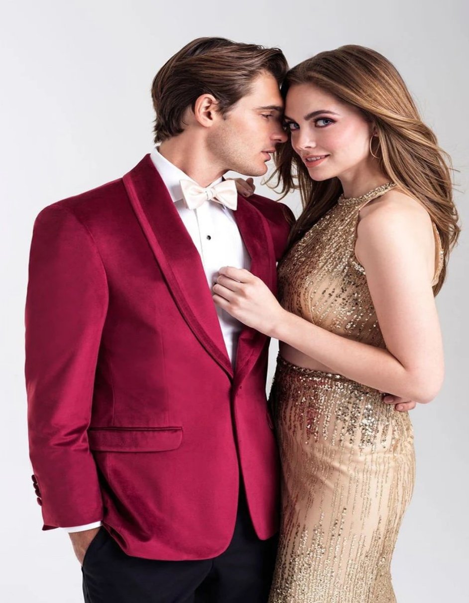 Venice Ruby Red Velvet Dinner Jacket Separates