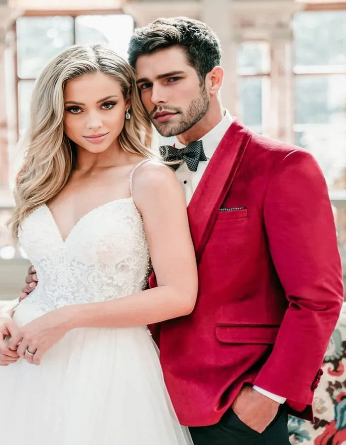 Venice Ruby Red Velvet Dinner Jacket Separates