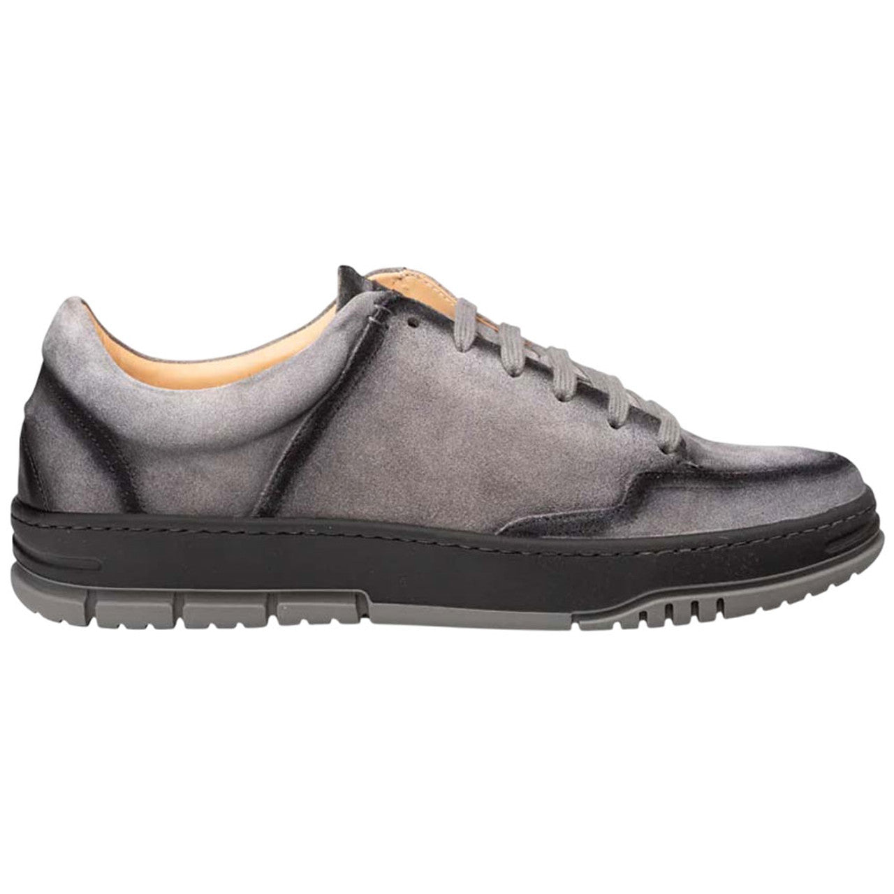 Men's Villani Suede Street Gray Sneaker By Mezlan Made In Spain Brand - 8