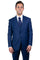 "Mens Stacy Adams Suit - Stacy Adams Suit Men's Two Button Vested Basic Suit in Indigo Blue"