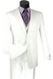 Mens Vested Slim Fit Wool Feel Suit in White
