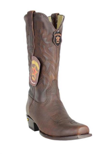Men's Genuine Premium Leather Handmade Los Altos Boots 7 Toe Walnut Cowboy Dress Cowboy Boot Cheap Priced For Sale Online - 6.0 Standard / D / Medium