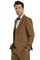 Cheap priced Suit - Men's Slim Fit One Button Peak Lapel Double Breasted Vest Wheat  Sharkskin