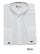 Fashion Hidden Button French Cuff Mandarin Collarless Dress Preacher Round Style Shirt White Men's Dress Shirt