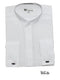 Fashion Hidden Button French Cuff Mandarin Collarless Dress Preacher Round Style Shirt White Men's Dress Shirt