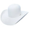 Open Satin Linen Crown White Cowboy Felt Hat