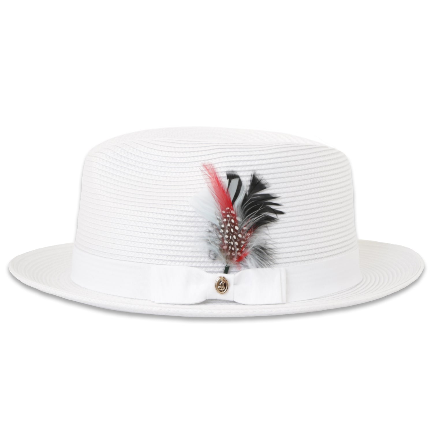 Tapa Crushable Straw Hat Fedora in White - Small