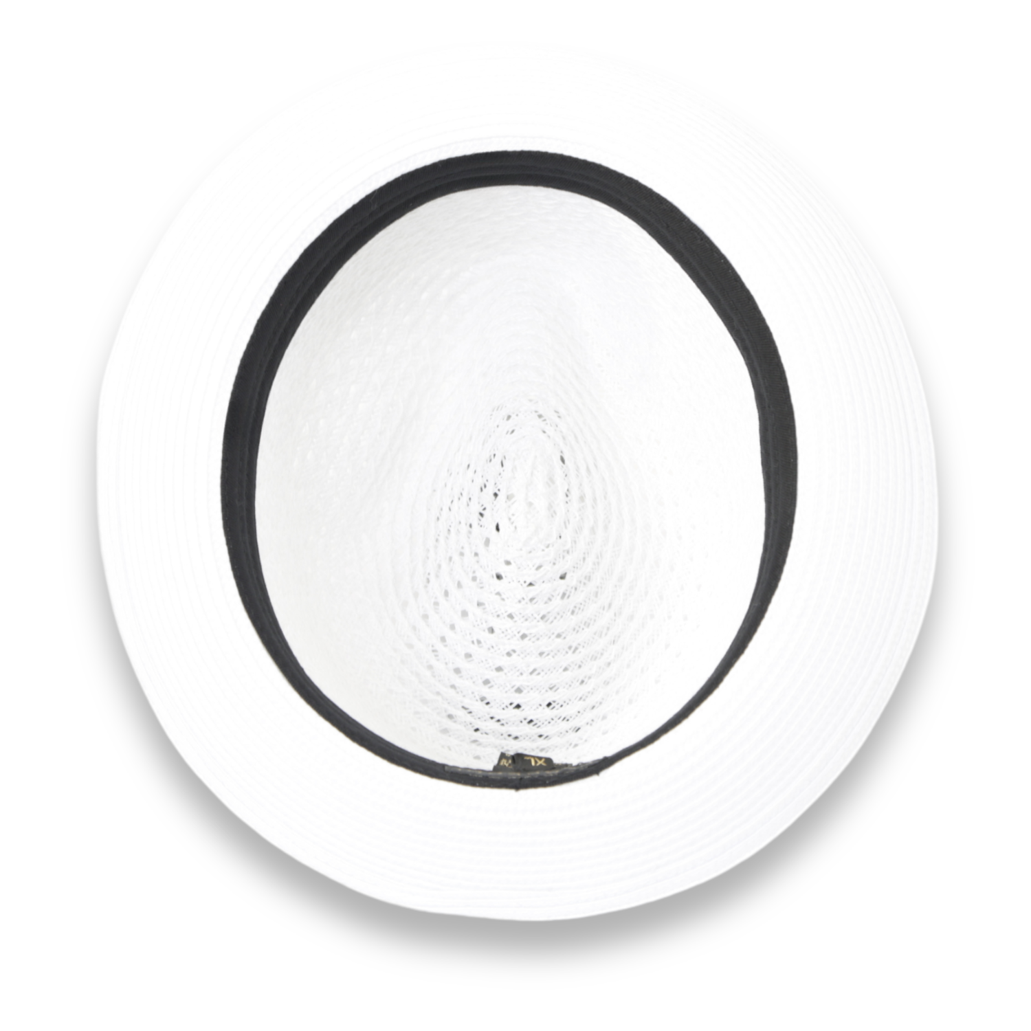 Castor Crushable Straw Hat Fedora in White - Small