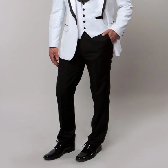 Bryan Michaels Slim Fit 3-PC Tuxedo, White