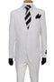 Cheap Priced Suit - Mens 2 Button Slim Fit Poplin Basic White Suit