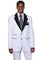Cheap Priced Suit- Mens 2 Button Classic Fit Contrast Collar White Tuxedo