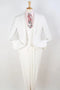 Cheap Priced Suit  - Mens Two Button Slim Fit Scoop Vested White Suit