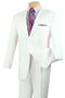 Cheap Priced Suit-Mens Modern Fit Two Button Poplin White Suit