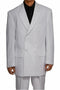 Cheap Priced Suit  - Mens Classic Fit Double Breasted Poplin White Suit