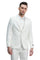 Cheap Priced Suit - Men's Two Button Peak Lapel Summer Linen Style Beach Wedding White Suit