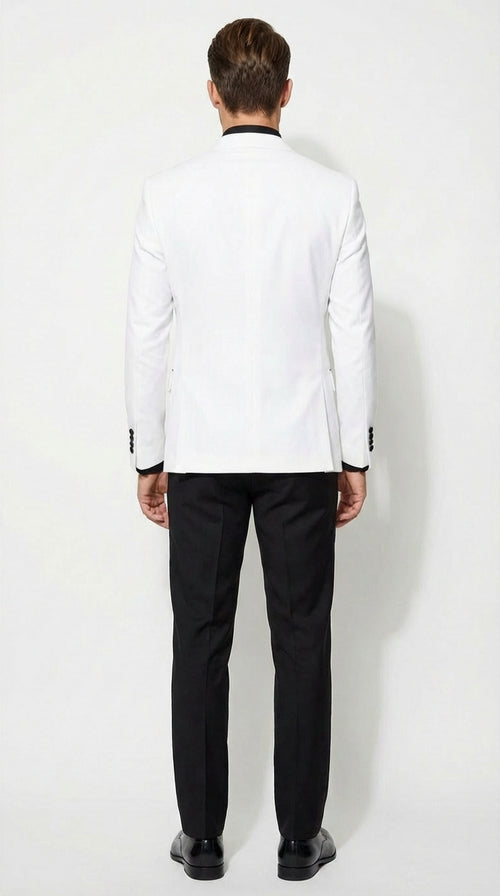 White Double Breasted Blazer 