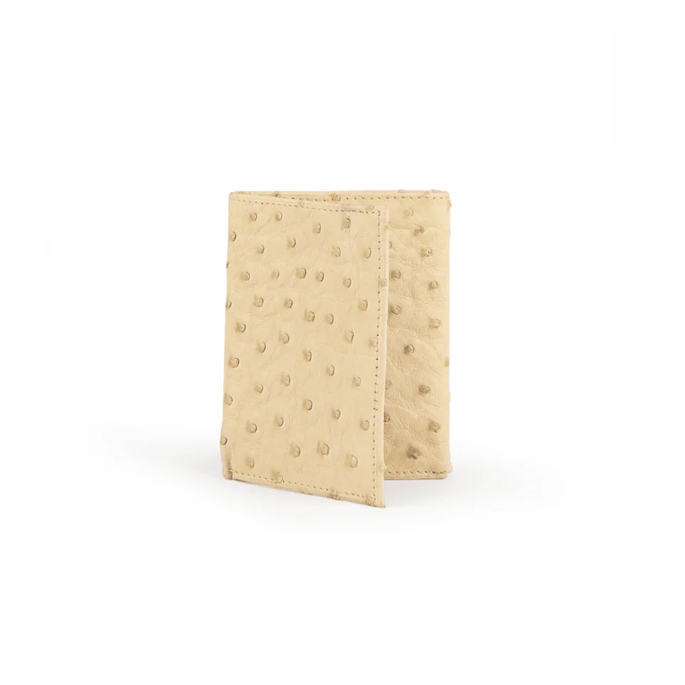 Ferrini Full Quill Ostrich Trifold Winter White - One Size