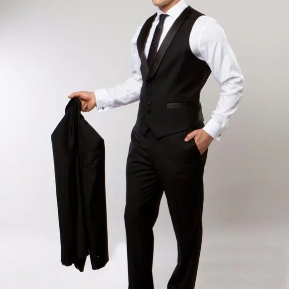 Bryan Michaels Slim Fit 3-PC Tuxedo, Black