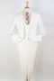 Cheap Priced Suit- Mens One Button Slim Fit Vested Peak Lapel Skinny White Suit