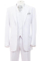 Cheap Priced Suit - Mens Modern Fit 2 Button Vested Basic White Suit