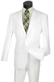 Cheap Priced Suit- Mens 2 Button Slim Fit Poplin White Suit