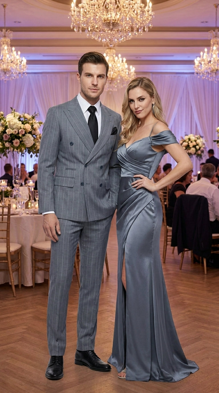 Rossi Man Milano RM1726 Men's Modern Fit 3-Piece Suit | Stylish Formal