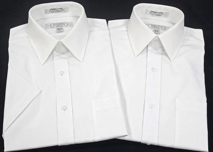 Slim Fit Short Sleeve Tall White Shirt
