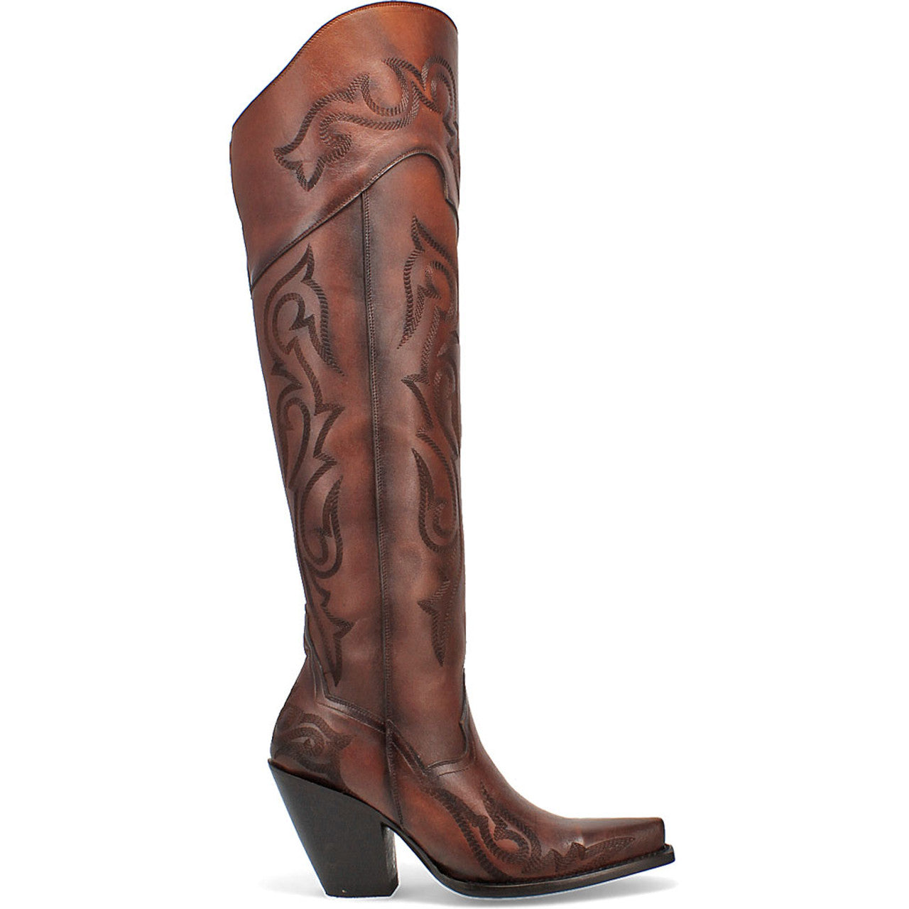 Dan Post Womenâ€™s Seductress Chestnut 20 Snip Toe Zipper Boot - 6M