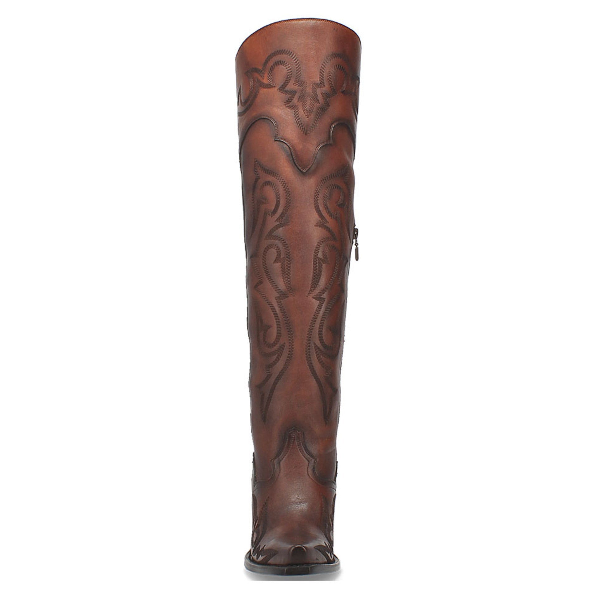 Dan Post Womenâ€™s Seductress Chestnut 20 Snip Toe Zipper Boot - 6M