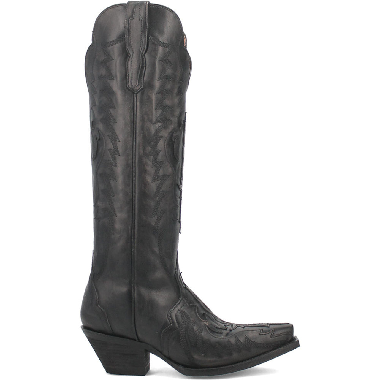Dan Post Women’s Hallie Black 15 Snip Toe Medium Cowboy Boot - 6M